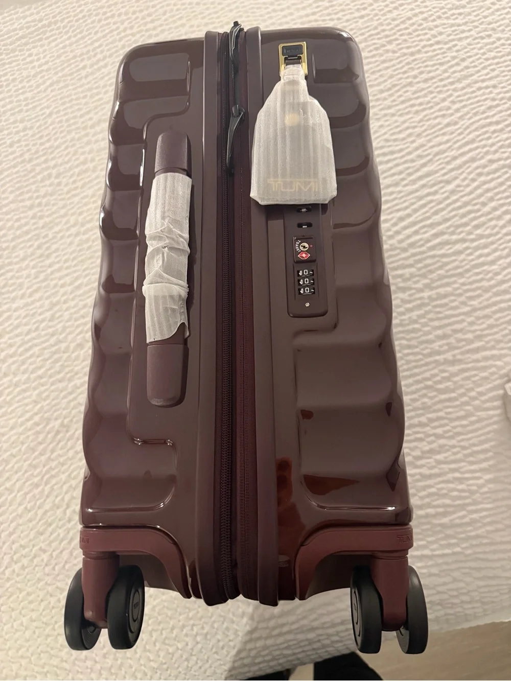 Tumi Men's Deep Burgundy Gloss Hard-Shell Carry-On